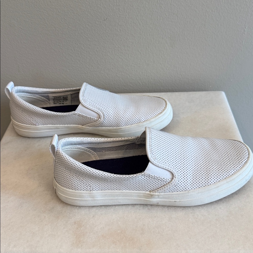 Sperry White Perforated Slip-On Shoes - Picture 2 of 5